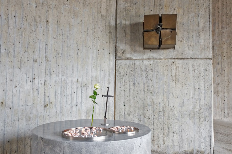 Coventry prayer service, Evangelische Versöhnungskirche, Protestant Reconciliation Church, KZ-Gedenkstätte Dachau, KZ Dachau, Dachau Concentration Camp Memorial Site, Dachau, Bavaria, Bayern, Germany, Deutschland, fotoeins.com