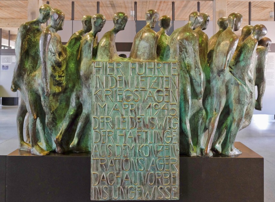 Hubertus von Pilgrim, Memorial sculpture, death marches, KZ-Gedenkstätte Dachau, KZ Dachau, Dachau Concentration Camp Memorial Site, Dachau, Bavaria, Bayern, Germany, Deutschland, fotoeins.com