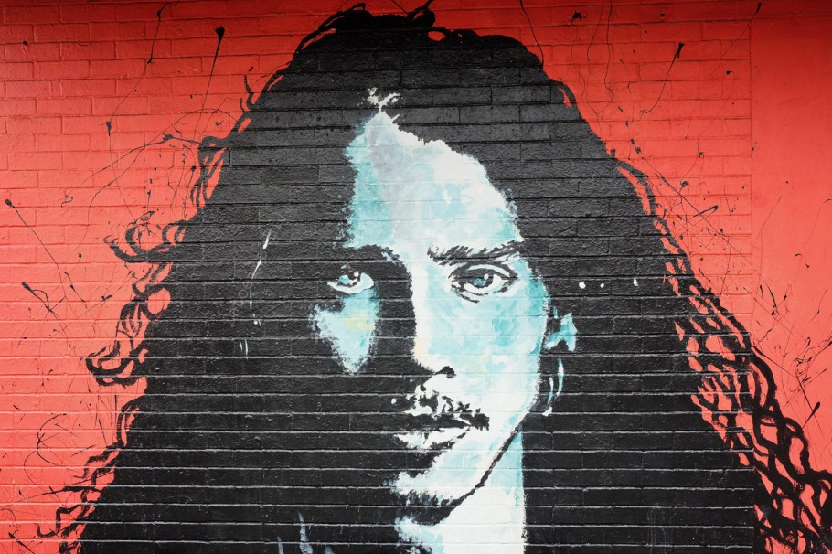 Chris Cornell mural, Son Duong, Easy Street Records, The Junction, West Seattle, Seattle, Washington, USA, fotoeins.com
