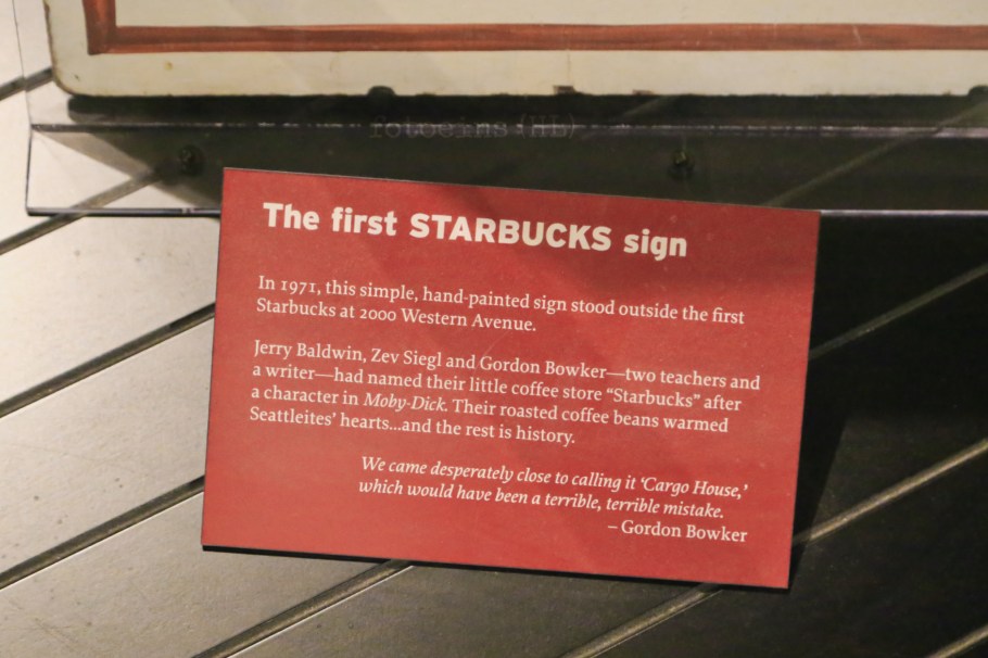 Starbucks sign, MOHAI permanent collection, Seattle, Washington, USA, fotoeins.com