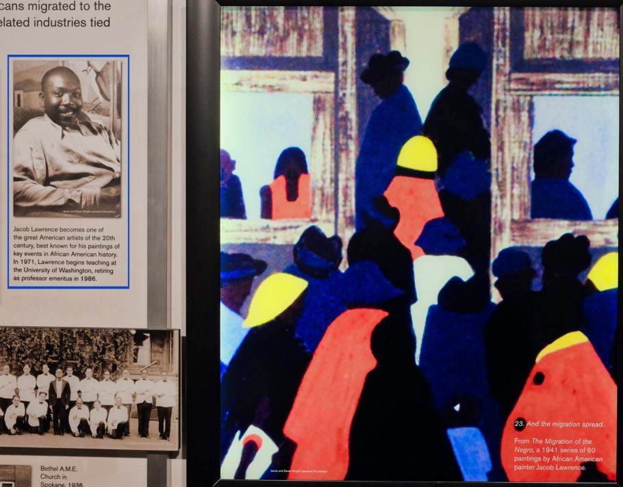 Jacob Lawrence, Migration Series, Northwest African American Museum, Colman School, Jimi Hendrix Park, Central District, Seattle, WA, USA, fotoeins.com