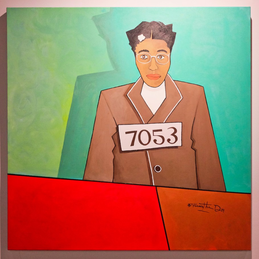 Rosa Parks, Iconic Black Women: Ain't I A Woman, Iconic Black Women, Hiawatha D, Northwest African American Museum, Colman School, Jimi Hendrix Park, Central District, Seattle, WA, USA, fotoeins.com