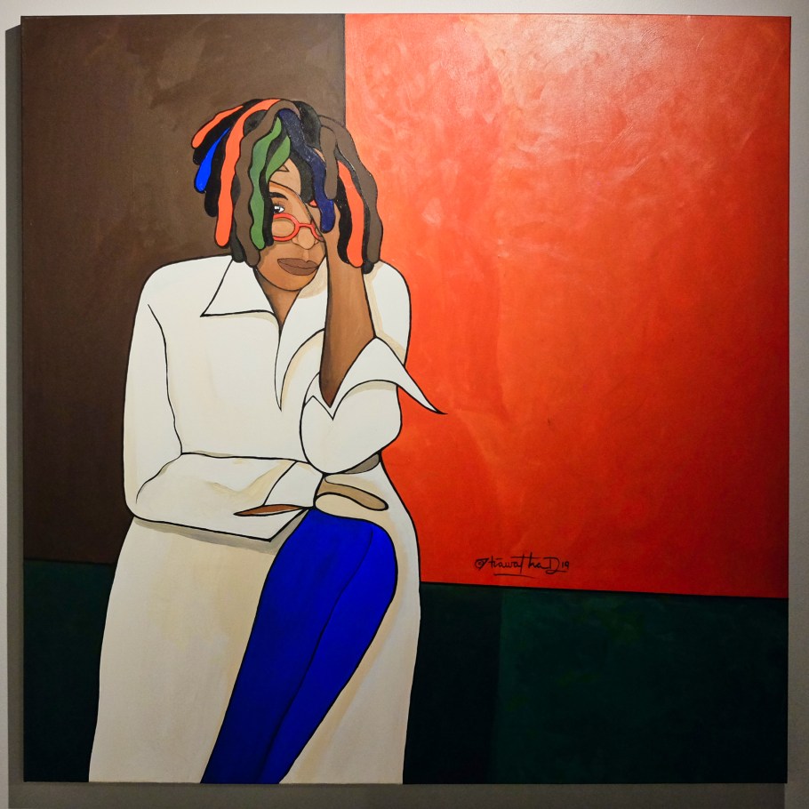 Whoopi Goldberg, Iconic Black Women: Ain't I A Woman, Iconic Black Women, Hiawatha D, Northwest African American Museum, Colman School, Jimi Hendrix Park, Central District, Seattle, WA, USA, fotoeins.com