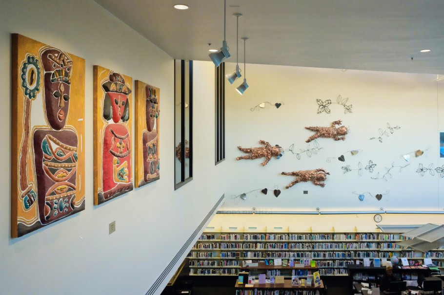 Ancestors, Vivian Linder, Children of the Sea, Marita Dingus, Douglass-Truth Library, Seattle Public Library, SPL, Seattle, Washington, USA, fotoeins.com