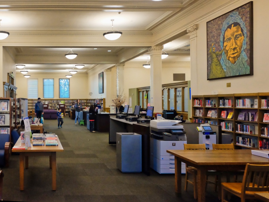 Douglass-Truth library, SPL, Seattle Public Library, Soul Pole, Frederick Douglass, Soujourner Truth, Central District, Seattle, WA, USA, fotoeins.com