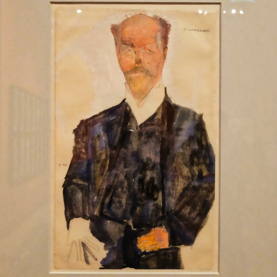 Otto Wagner, portrait, sketch, Egon Schiele, Wien Museum Karlsplatz, Wien Museum, Karlsplatz, Vienna Modernism, Wiener Moderne, Vienna, Wien, Austria, Oesterreich, fotoeins.com