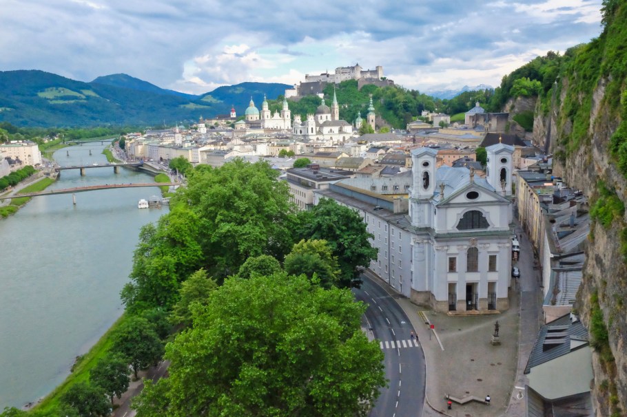 Humboldtterrasse, Moenchsberg, Salzburg, Oesterreich, Austria, fotoeins.com