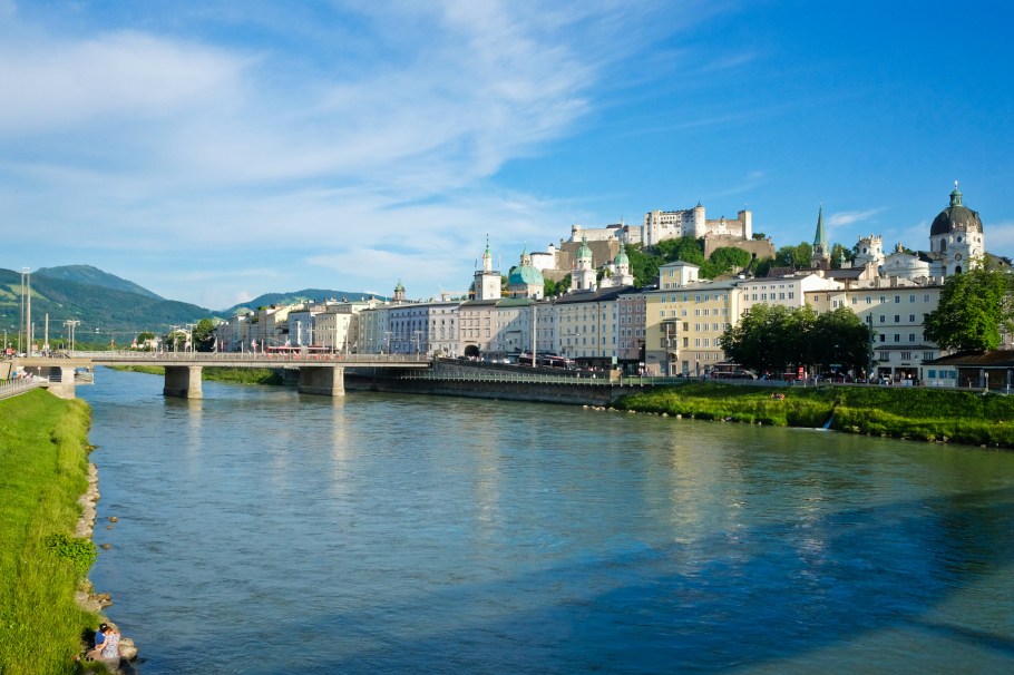 Makartsteg, Salzach river, Altstadt, Neustadt, Salzburg, Austria, Oesterreich, fotoeins.com