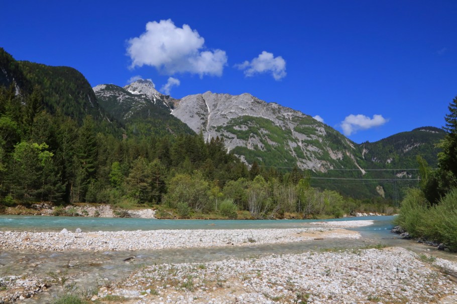 Isar river, Scharnitz pass, Scharnitz, Tirol, Tyrol, Austria, Oesterreich, Mittenwald, Bavaria, Bayern, Oberbayern, Upper Bavaria, Germany, Deutschland, fotoeins.com
