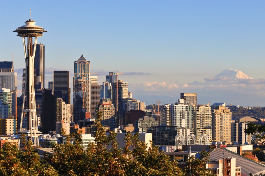 Kerry Park, Space Needle, Seattle, Washington, USA, fotoeins.com