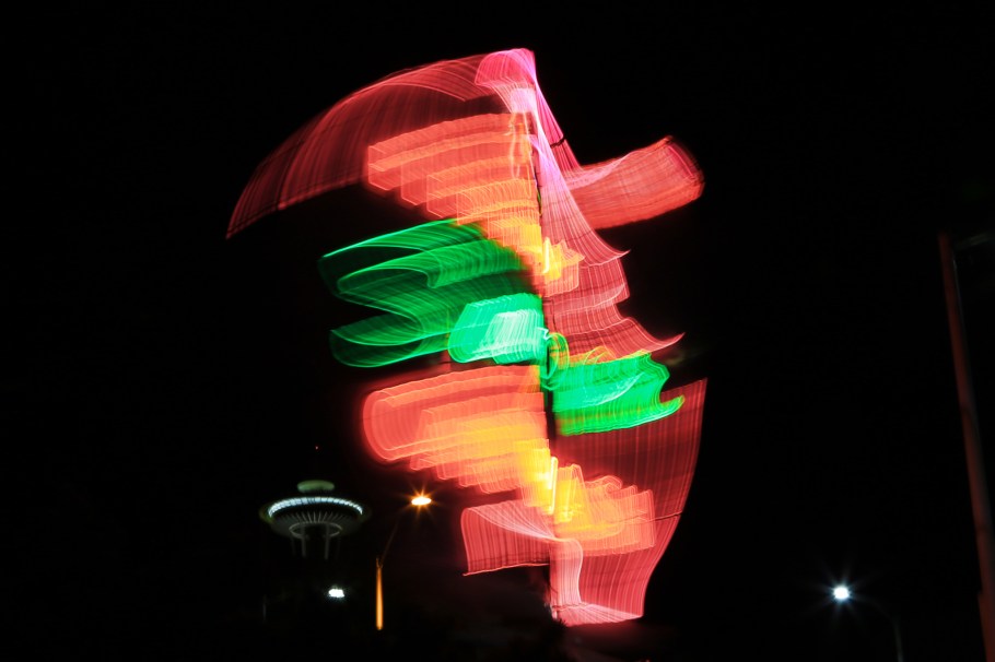 Elephant Car Wash, neon sign, Denny Triangle, Belltown, Space Needle, Seattle, Washington, USA, fotoeins.com