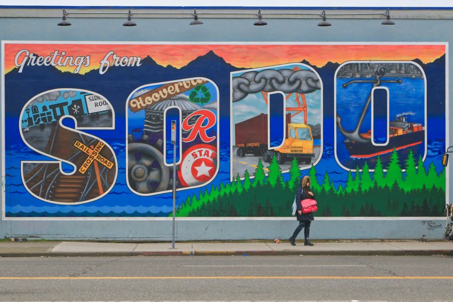 Greetings from SoDo, Sign Savant, SoDo, Seattle, Washington, USA, fotoeins.com