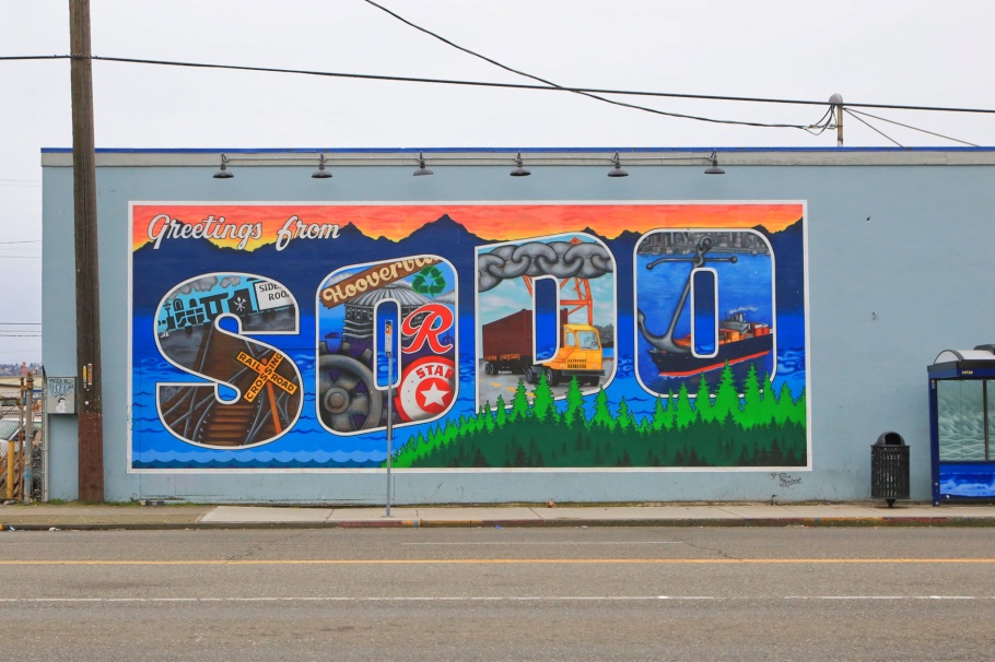 Greetings from SoDo, Sign Savant, SoDo, Seattle, Washington, USA, fotoeins.com