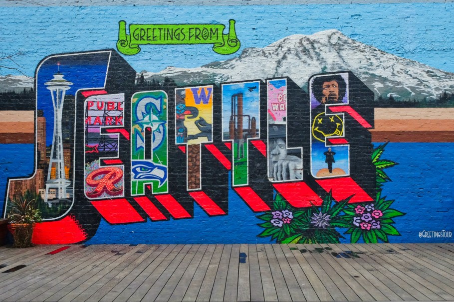 Greetings from Seattle, Greetings Tour, Bedlam, Block 41, Belltown, Seattle, Washington, USA, fotoeins.com