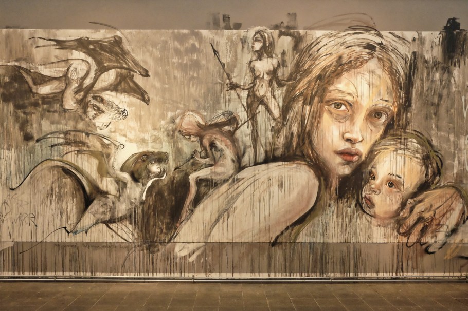 Herakut, Wahn|Sinn, Faust, Goethe, Museum of Urban and Contemporary Art, MUCA, Munich, Muenchen, Bayern, Bavaria, Germany, Deutschland, fotoeins.com