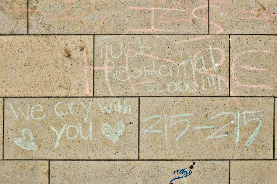 Memorial for the Kamloops Residential School, Robson Square, Vancouver, BC, Canada, fotoeins.com