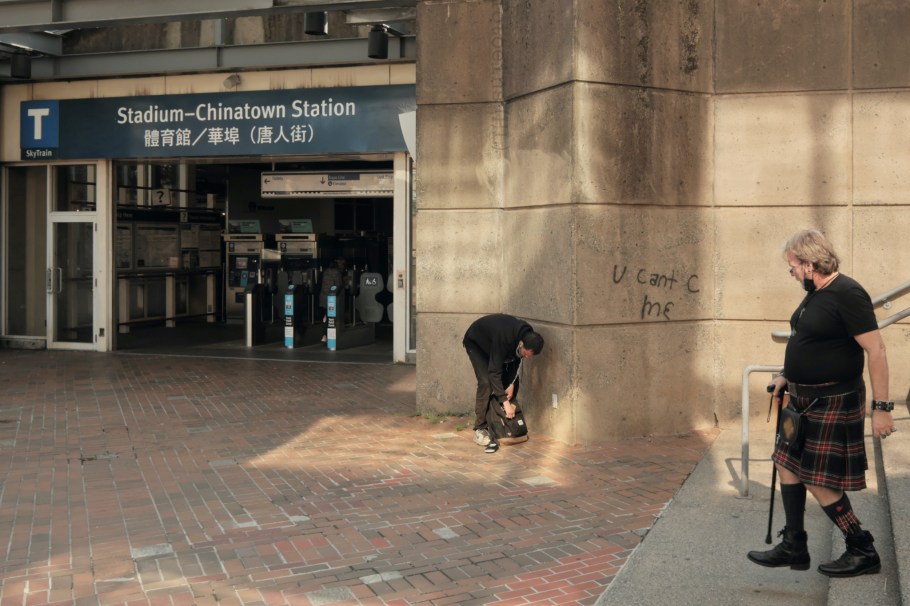 Stadium-Chinatown station, downtown Vancouver, Chinatown, Vancouver, BC, Canada, fotoeins.com, Kodacolor