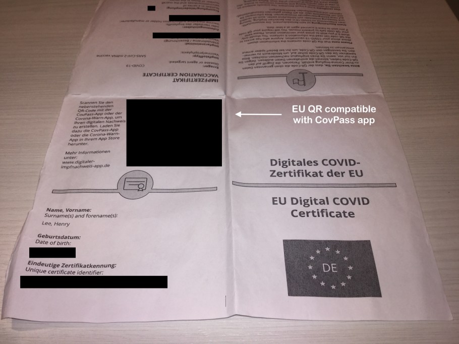 EU Digital COVID Certificate, Berlin, Germany, Deutschland, fotoeins.com, iPT6