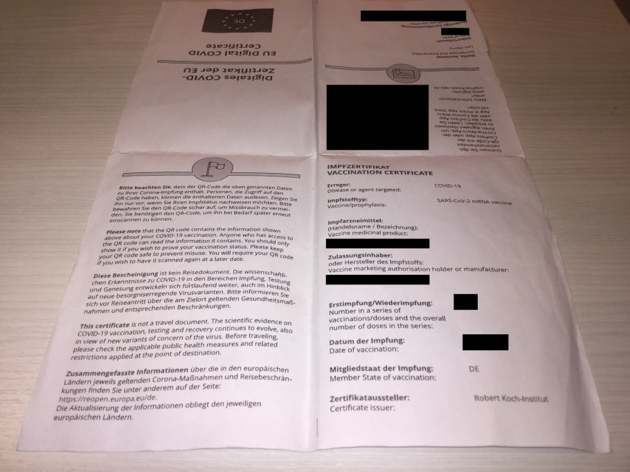EU Digital COVID Certificate, Berlin, Germany, Deutschland, fotoeins.com, iPT6