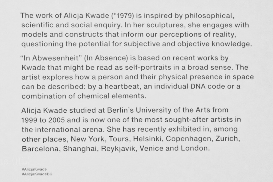 Alicja Kwade, In Abwesenheit, In Absence, Berlinische Galerie, Berlin, Germany, Deutschland, fotoeins.com