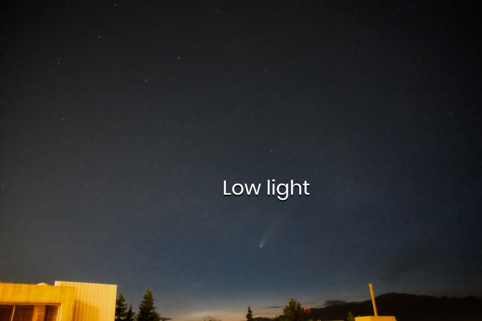 Comet Neowise, C/2020 F3, comet, noctilucent clouds, Solar System, night sky, SFU, Simon Fraser University, Burnaby Mountain, Burnaby, BC, Canada, fotoeins.com