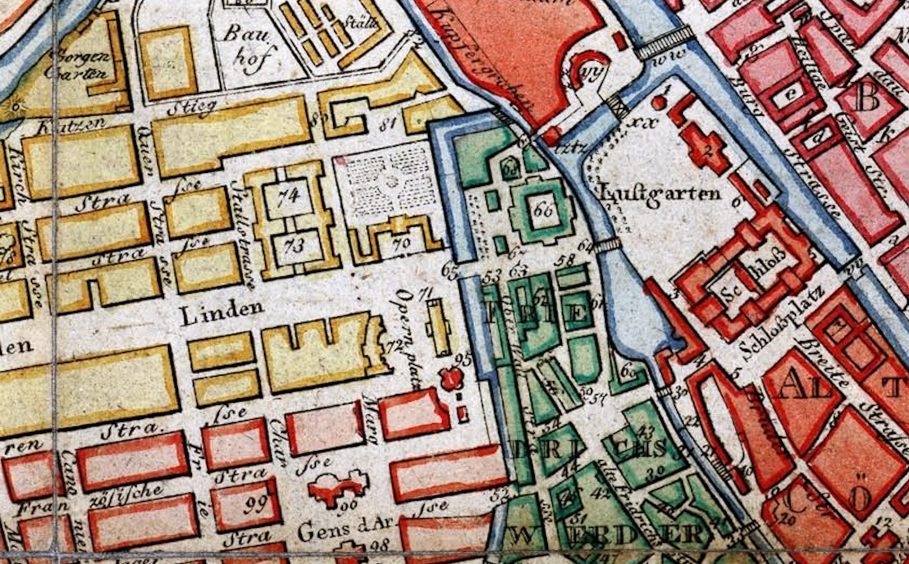 Berlin Opernplatz, 1798 map.