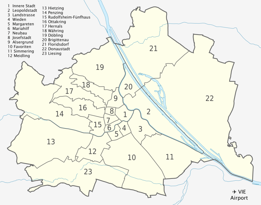 Wiener Bezirke, Vienna districts, Wien, Vienna, Austria, Österreich