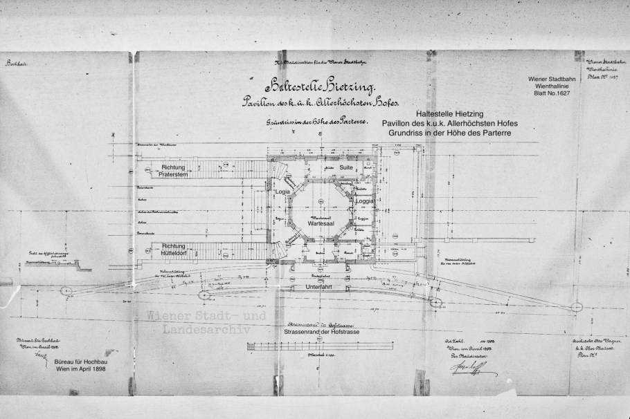 Hofpavillon Hietzing, Hietzing Imperial Court Pavilion, Wiener U-Bahn, U4 Hietzing, Otto Wagner, Wiener Moderne, Vienna Modernism, 13. Bezirk, Hietzing, Wien, Vienna, Austria, Oesterreich, fotoeins.com