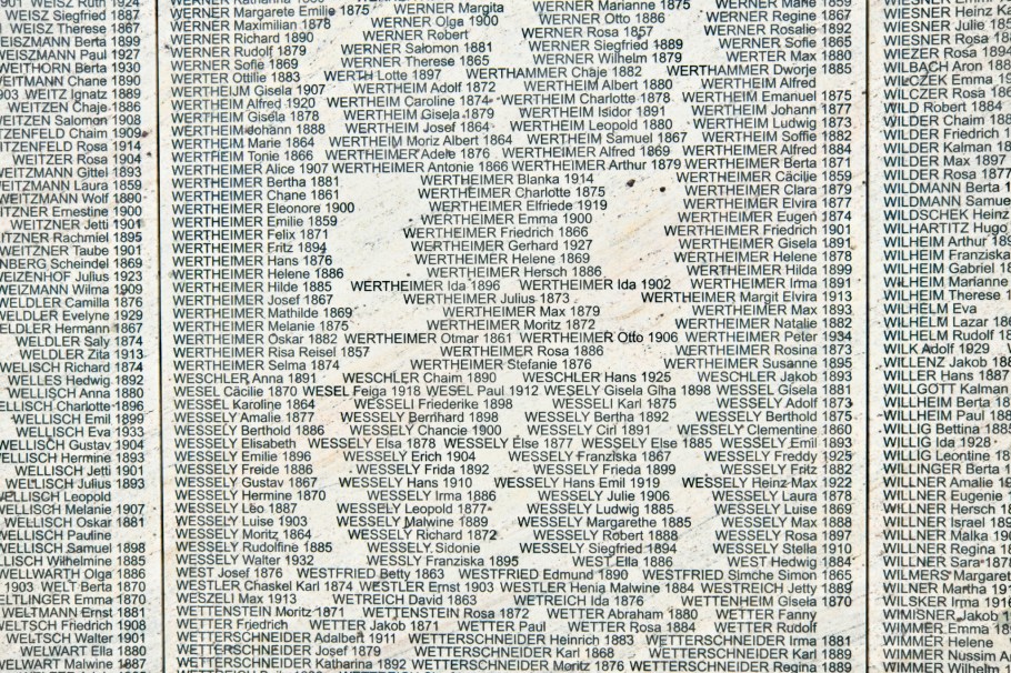 Shoah Namensmauern Gedenkstätte, Holocaust Wall of Names memorial site, Holocaust, Shoah, Ostarrichipark, 9. Bezirk, Alsergrund, Wien, Vienna, Austria, Österreich, fotoeins.com