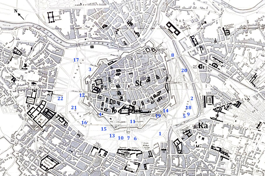 1858 city map of Vienna (London: John Murray, 1858).