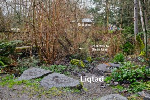 liqted, Licton Springs, Licton Springs Park, Duwamish, iron spring, red paint, iron oxide, red mud, Seattle, WA, USA, fotoeins.com