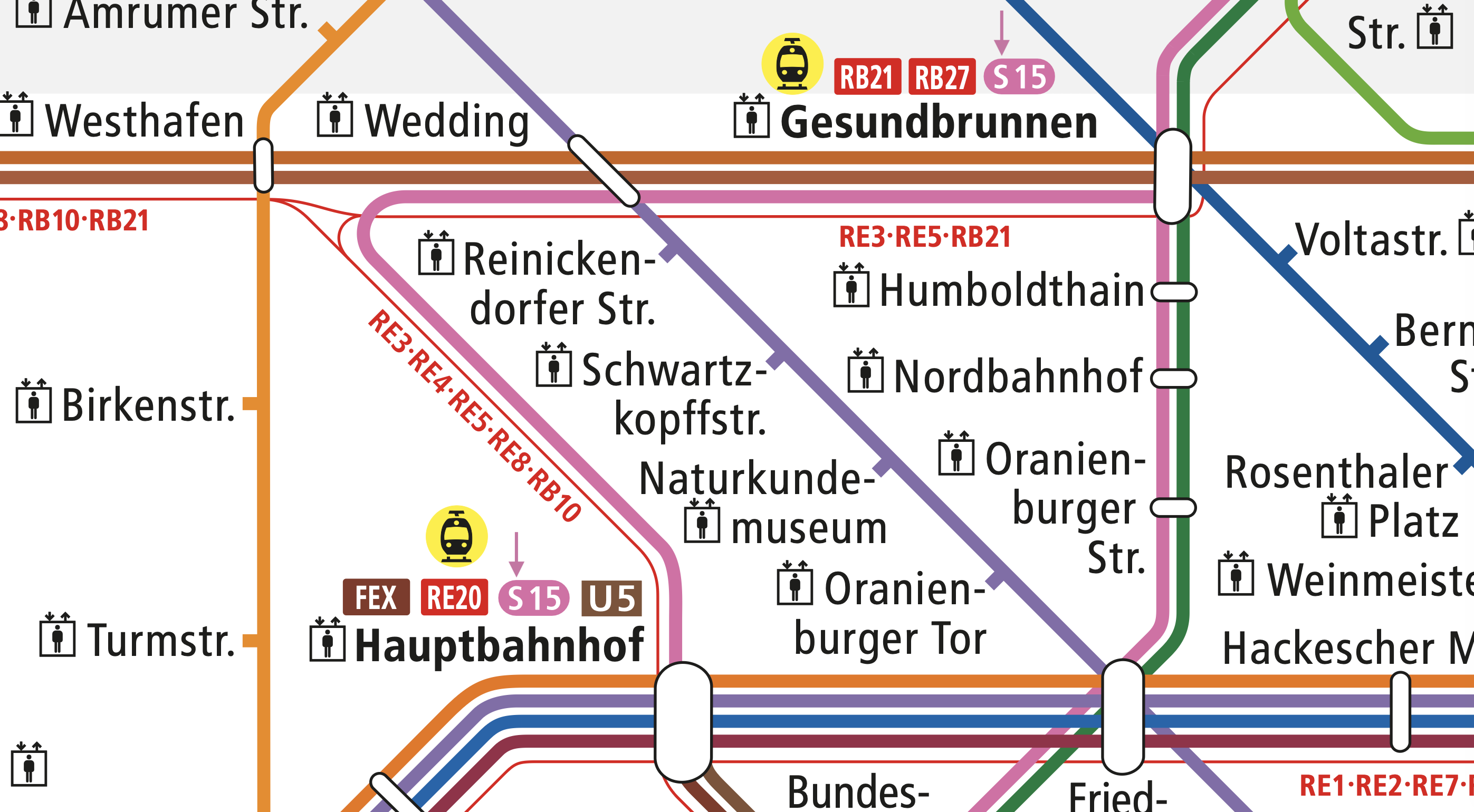 Schienenliniennetz, Streckenkarte, Berlin, BVG, S-Bahn Berlin, VBB, DB, Deutsche Bahn