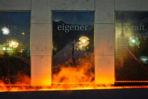 Yellow fog, Olafur Eliasson, Verbund, Am Hof, 1. Bezirk, Innere Stadt, Wien, Vienna, Austria, Österreich, fotoeins.com