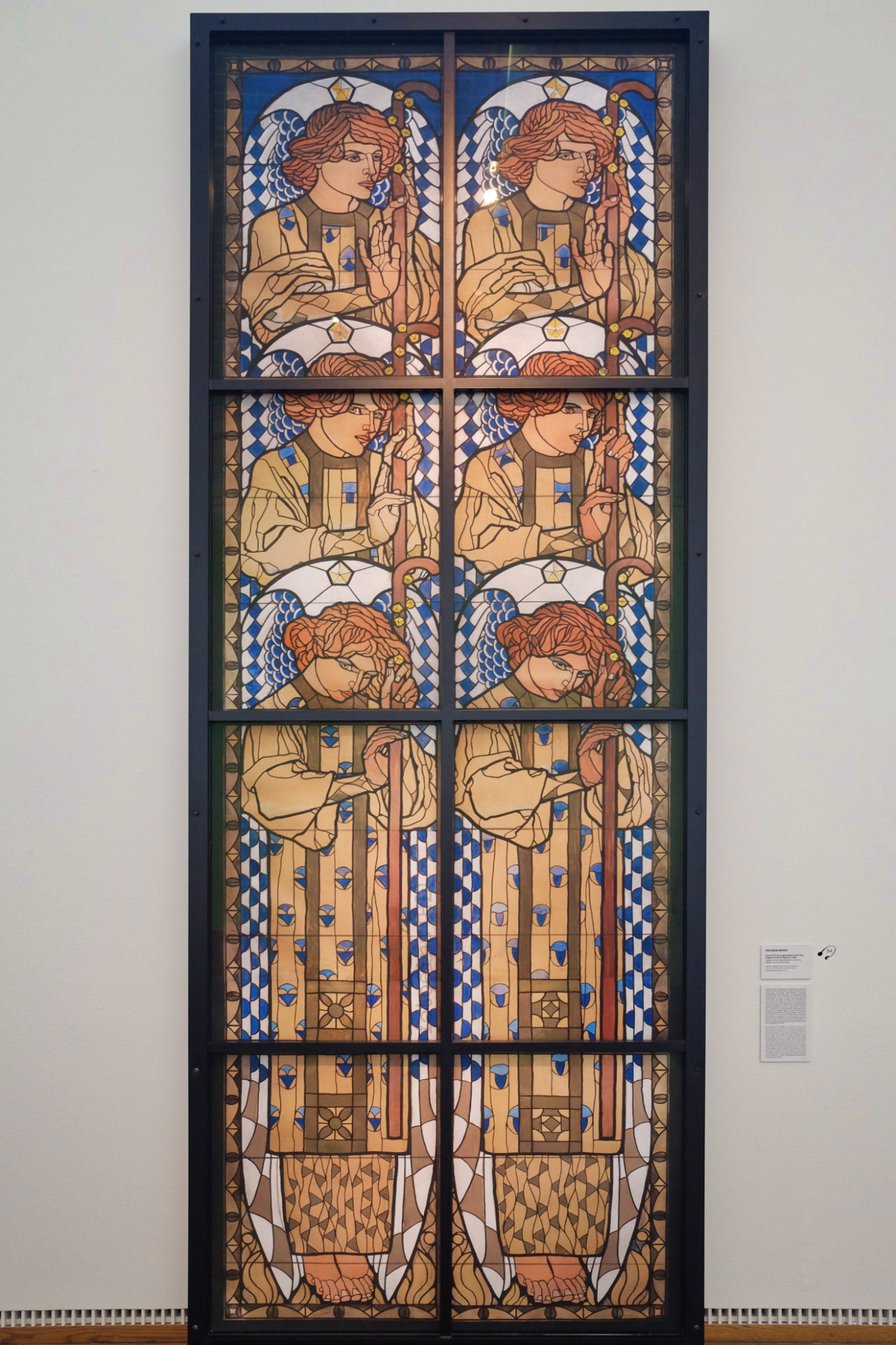 Glass window, Koloman Moser, Vienna Modernism, Wiener Moderne, Wien Museum Karlsplatz, 4. Bezirk, Wieden, Wien, Vienna, Oesterrich, Austria, fotoeins.com